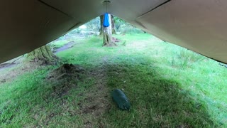 I have set the tarp up. Riverside wildcamping