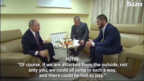 Russian President Jokes Around with Khabib