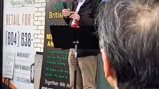 📣🇨🇦 Live at rally to recall David Eby Premier of BC in Vancouver British Columbia. End bill 36