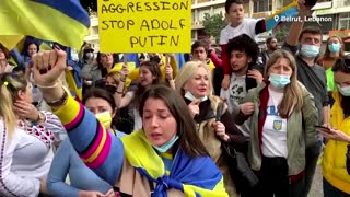 'Stop Putin': protesters around the world express fears
