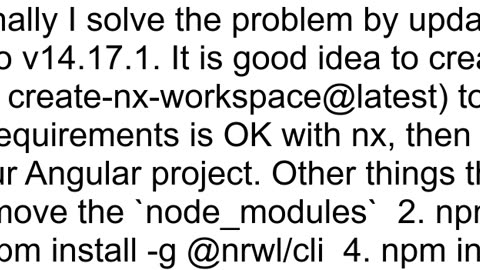 NX Unable to complete project graph creation Worker stopped with exit code 1