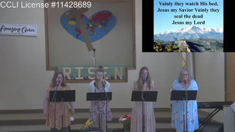 Moose Creek Baptist Church sings “Christ Arose“ During Service 4-17-2022