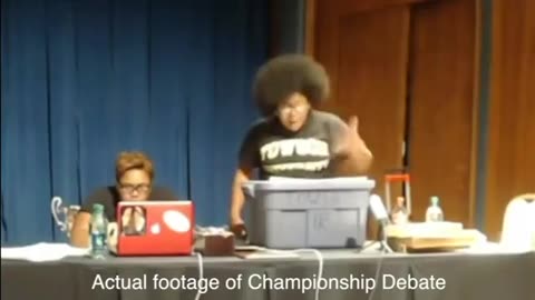 This debate team won the national championship. It’s like making an actual retarded person your...
