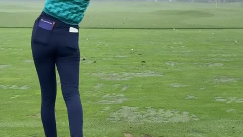 Nelly Korda Range Warm-up