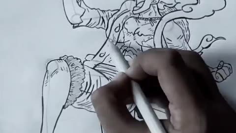 Luffy gear 5th drawing #drawing #luffy #anime