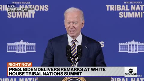 Biden delivers remarks at Tribal Nation Summit
