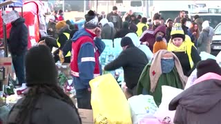 Refugee stood "all day and night" at Ukraine border