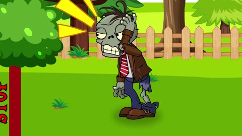 Plant vs Zombies - Basic Zombies find a way to break into the garden but Failed