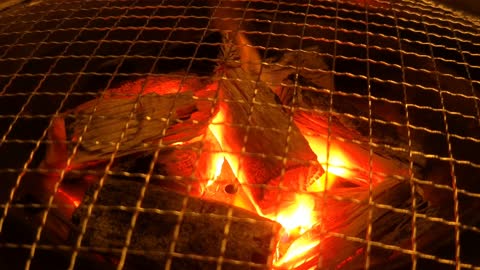 beautiful charcoal fire