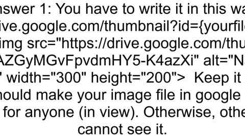 How to Embedding a Google Drive image in HTML