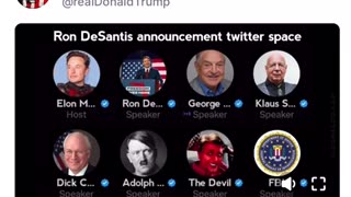 Trump Posts a AI Video Featuring DeSantis Talking With Soros, Schwab, and the Devil