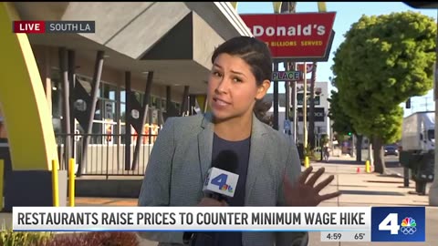 Los Angeles fast food restaurants raise prices to counter wage hike