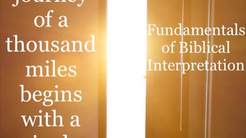 Fundamentals of Biblical Interpretation