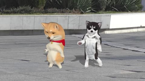 Two Dancing Dogs