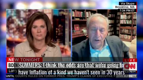 Former Fed Chair Larry Summers warns of "inflation unseen in 30 years"