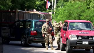 NATO oversees removal of roadblocks in Kosovo