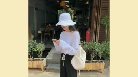 KOREAN OUTFIT IDEAS BUCKET HAT STYLE IDEAS KOREAN FASHION #thestyleideas #aesthetic #trend