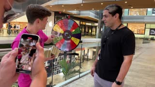 Shaving his head for $1,000!