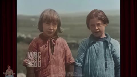 Irish School Girls in 1929 AI Restored Colorized 4K 60fps Film
