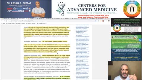 Fauci involved in Gain of Function by Dr Rashid Buttar - Excerpt, March 24, 2020