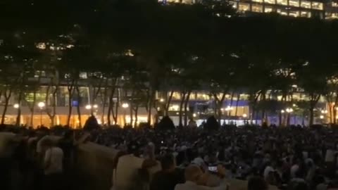 Bryant Park at night