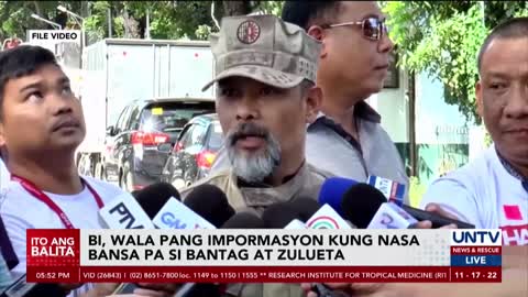 BI, wala pang impormasyon kung nasa PH pa sina Bantag at Zulueta