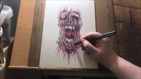 Drawing A Necronomicon Page Concept Idea Timelapse