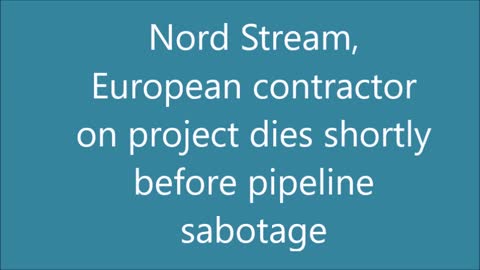 Nord Stream Contractor Dies Shortly Before Sabotage