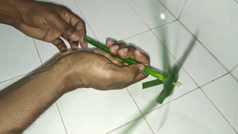 how to make coconut leaves fan