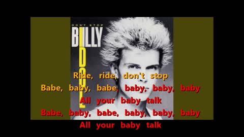 Billy Idol - Baby Talk {don't stop karaoke}