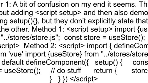 Vuejs script setup cannot contain ES module exports