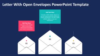 Letter With Open Envelopes PowerPoint Template