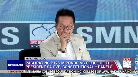 Paglipat ng P125-M pondo ng Office of the President sa OVP, constitutional