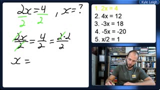 Solving algebraic equations with a coefficient in front of the variable