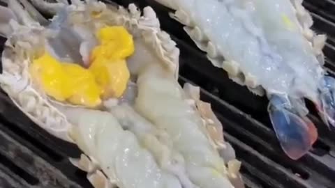 Grilled river shrimp