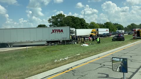 Delivery Truck Rear Ended Another