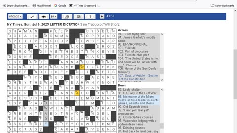 NY Times Crossword 4 Jun 23, Sunday (republish 03-01-2020)