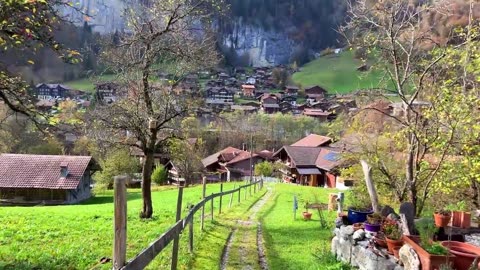 Lauterbrunnen, Switzerland walking tour 4K 60fps - A paradise on Earth