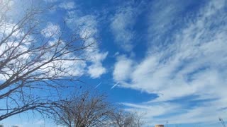 Planes leaving trails on & off Bryan/College Station TX