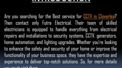 Best service for CCTV in Cloverlea