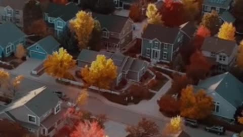 Autumn Scenery in Residential Areas of Naxi Prefecture