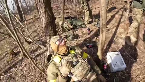 Ukrainian Troops caught taking a Nap