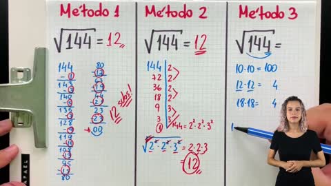 ⚠️ Calcular RAIZ QUADRADA de 3 Jeitos Diferentes - Vídeo Para Todos