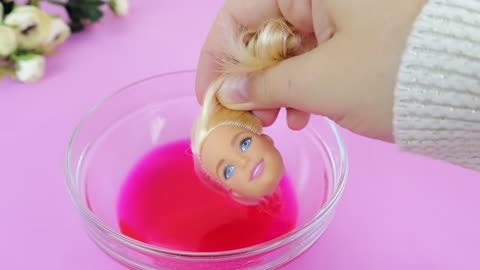 Barbie Dolls Makeover Transformation ~ DIY Miniature Ideas for Barbie ~ Wig, Dress Faceup, and More!