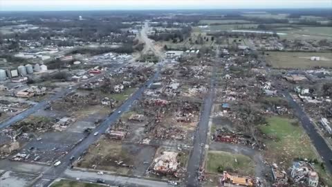 Aftermath Damage of Kentucky 2021 Super Tornado Storms