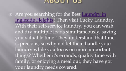 Best Laundry in Ingleside Heights