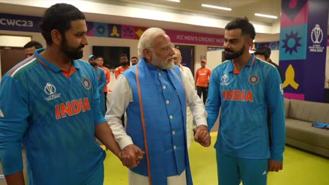 Indian cricket team and prime minister Modi