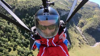 WIngsuit Daredevil Films Himself As He Flies Down A Cliff