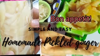 Home Made Pickled Ginger, EASY and Healthy!