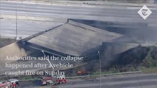 Philadelphia i95 collapse: highway falls onto road below